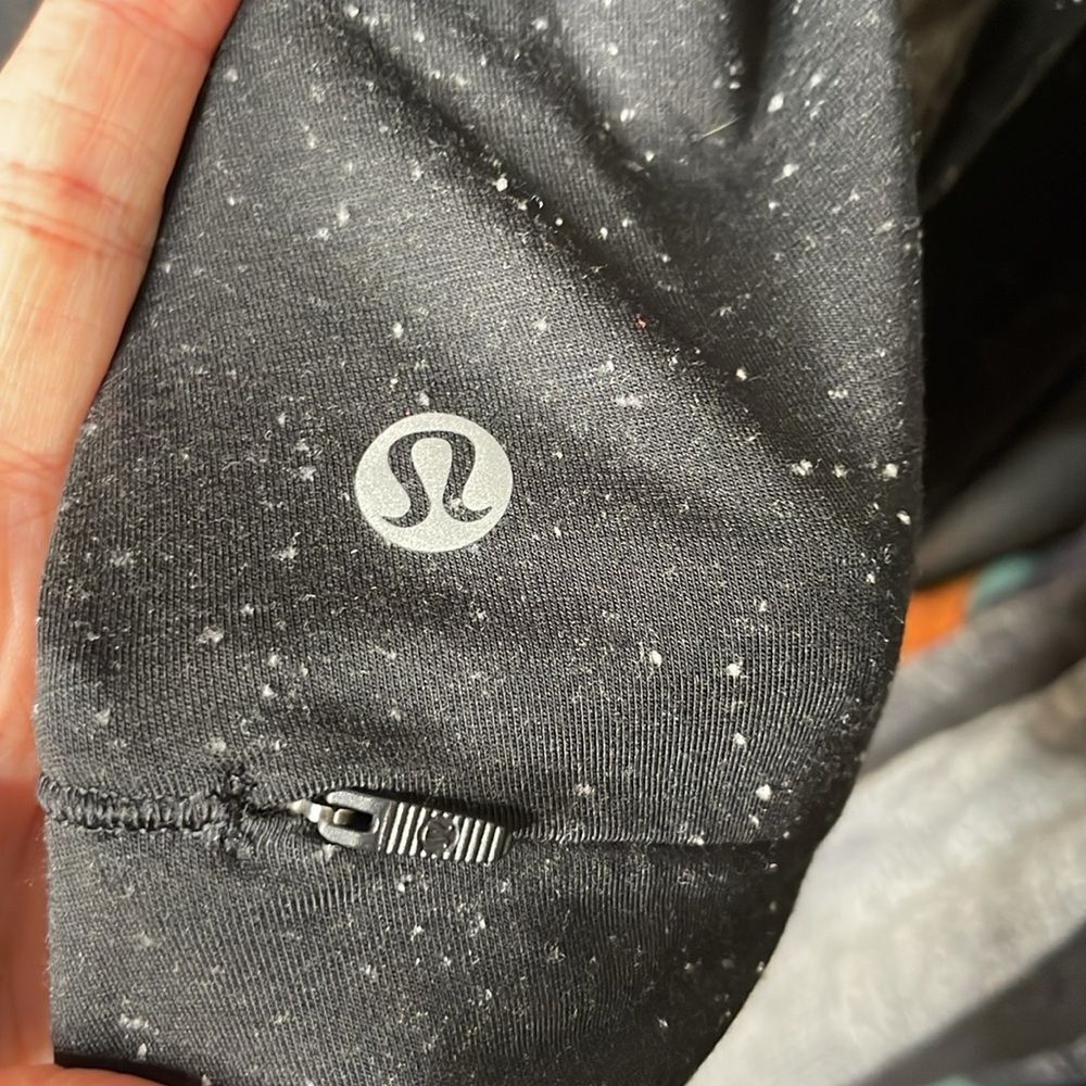 Lululemon Squad Goals Oversized Hoodie Sweatshirt Sz 2 Black White Confetti 217 - Picture 5 of 7